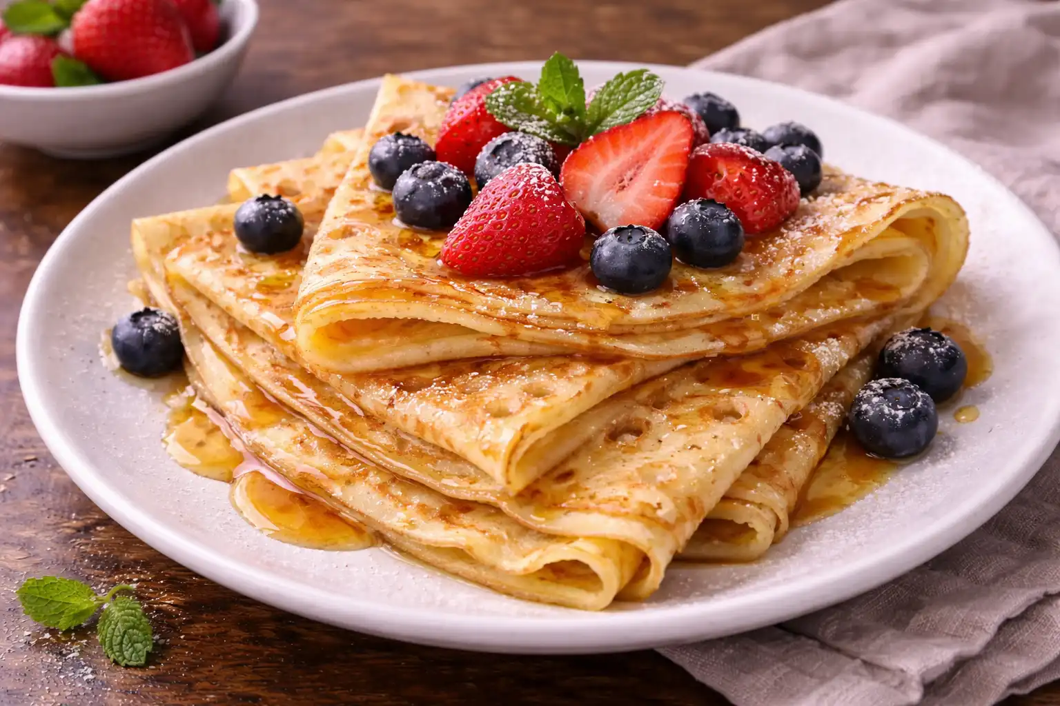 Тонкие эластичные крепы с нежной текстурой и деликатным сливочным вкусом.