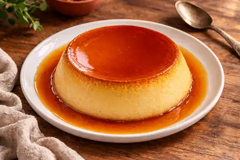 Классический испанский десерт из нежного яично-молочного крема с янтарной карамелью.