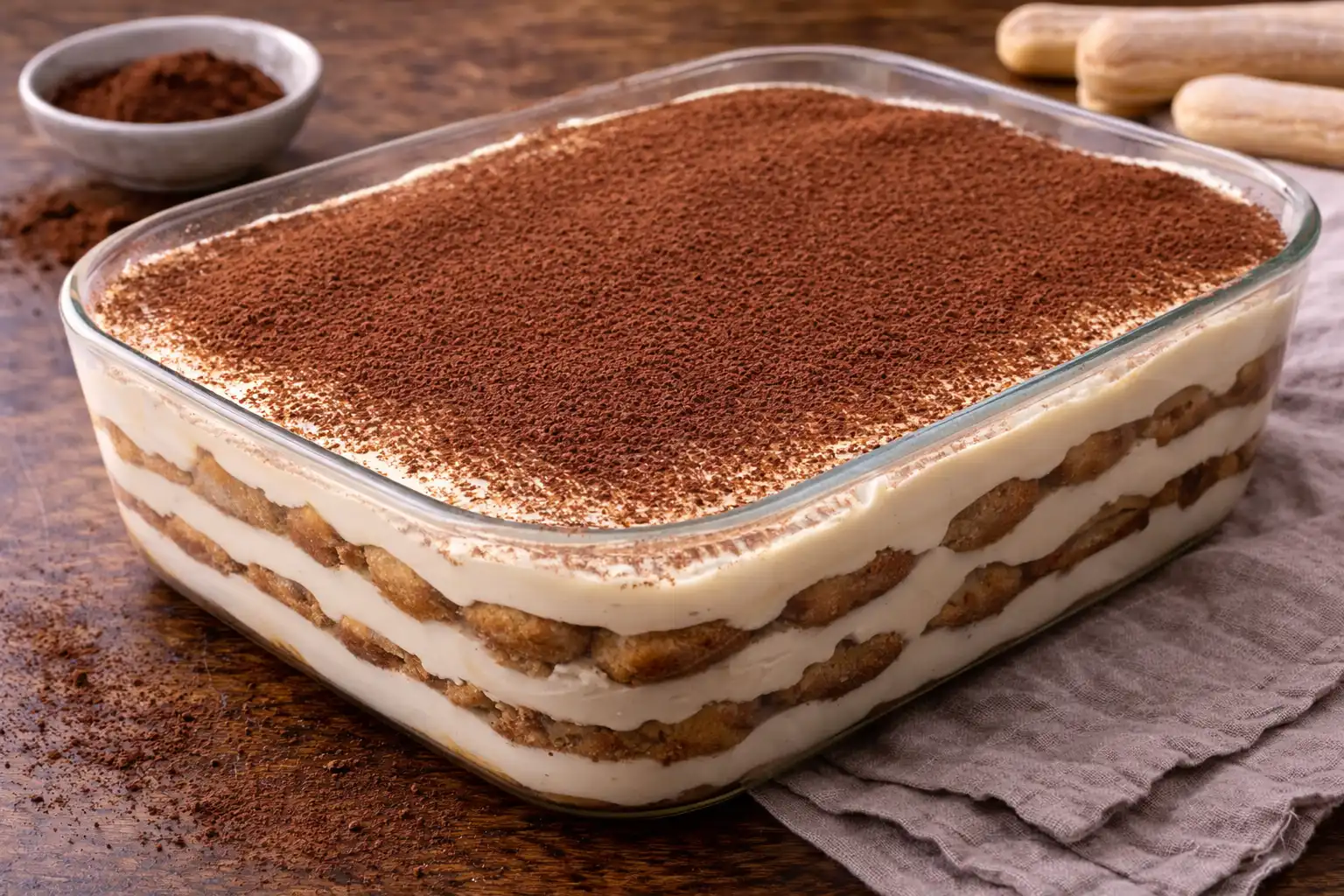 Итальянский десерт с савоярди, кремом из маскарпоне и насыщенным кофейным ароматом.