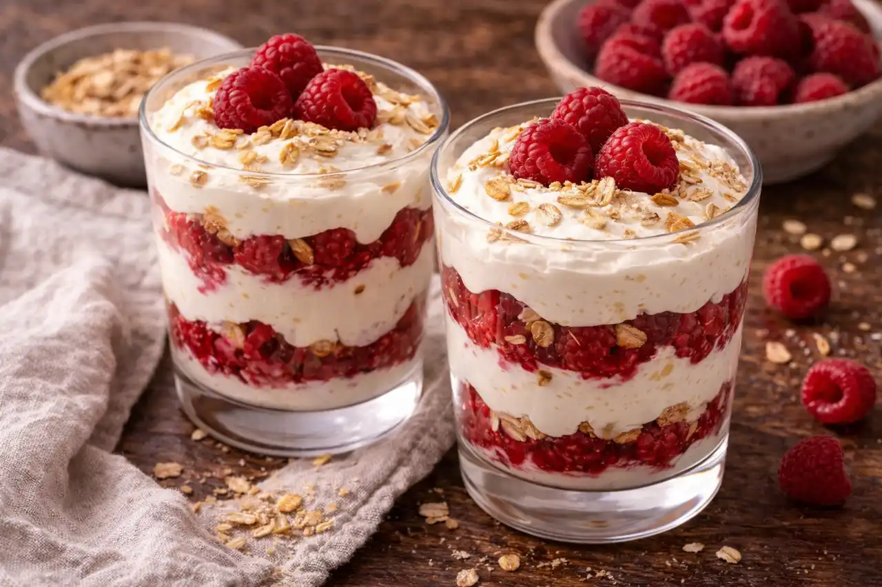 Шотландский десерт из сливок, малины, обжаренных овсяных хлопьев, мёда и лёгкой ноты виски.