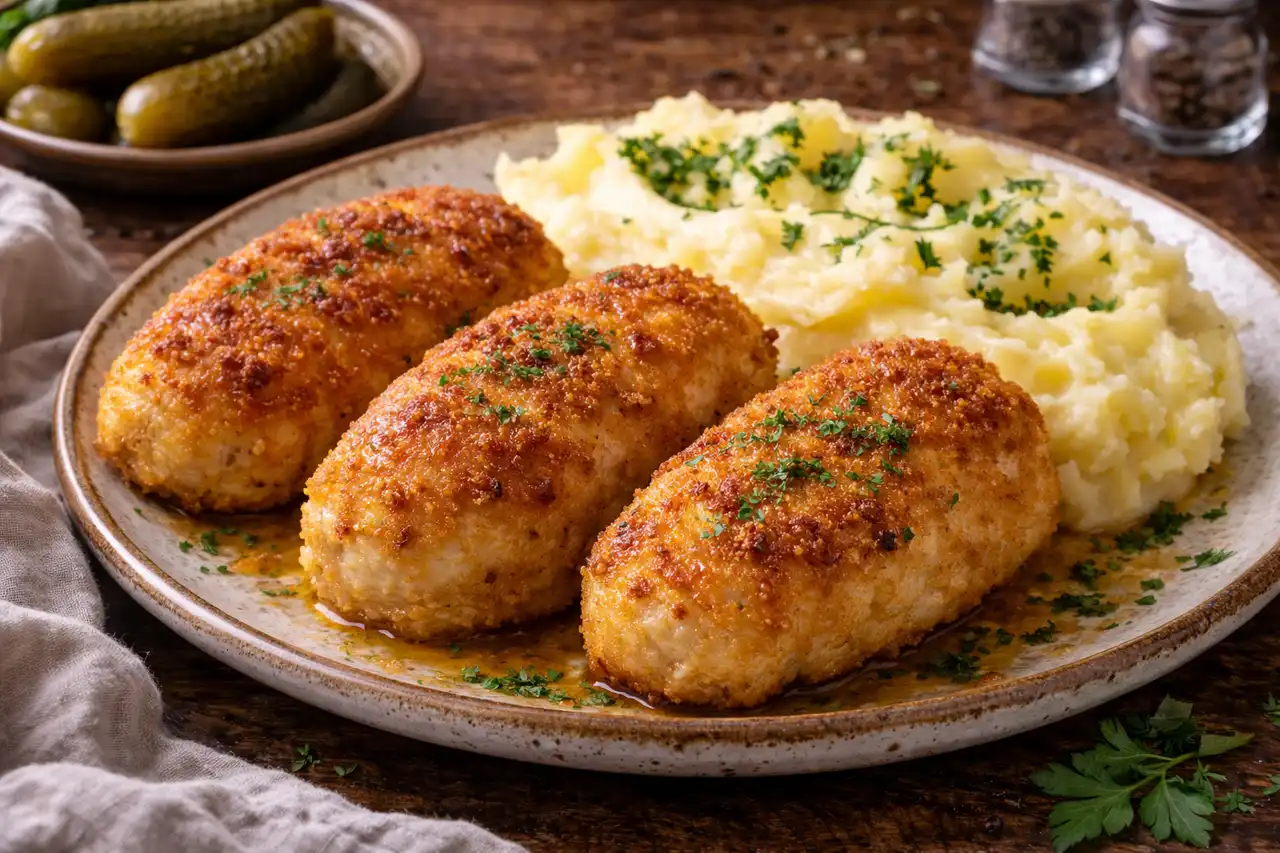 Рубленые котлеты из курицы с хрустящей корочкой и нежной сливочной текстурой внутри.